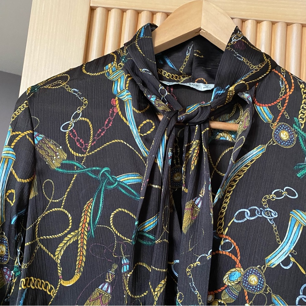 Zara chain print blouse - Picture 4 of 10